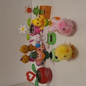 Set of 7 Solar Dancing Figurines and 2 Wind Up Toys